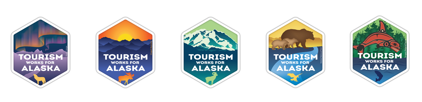 Tourism Works for Alaska Logo String
